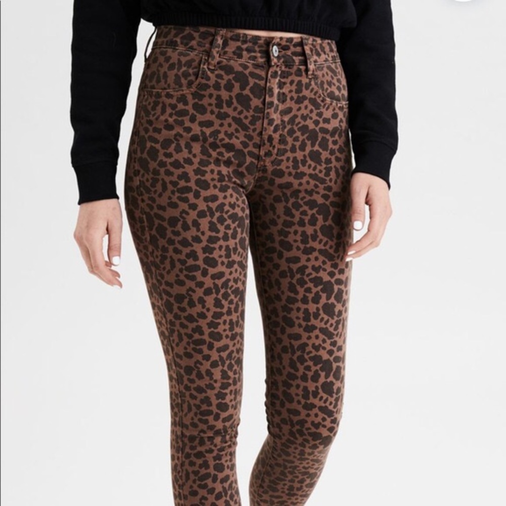 AE High Rise Cheetah Jegging
